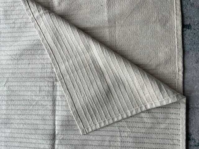 Dywan chodnik beżowy tkany na płasko 135x195 Bawełna 100% lekkie paski