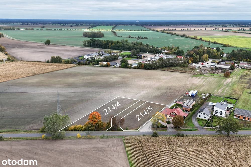 Bardzo duże, REZYDENCJONALNE działki budowlane niemalże w Szamotułach