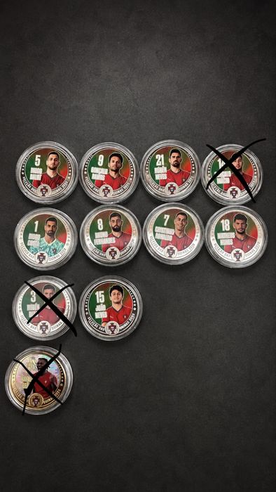 Moedas icons da seleção portuguesa - Bernardo Silva 24K n.º84