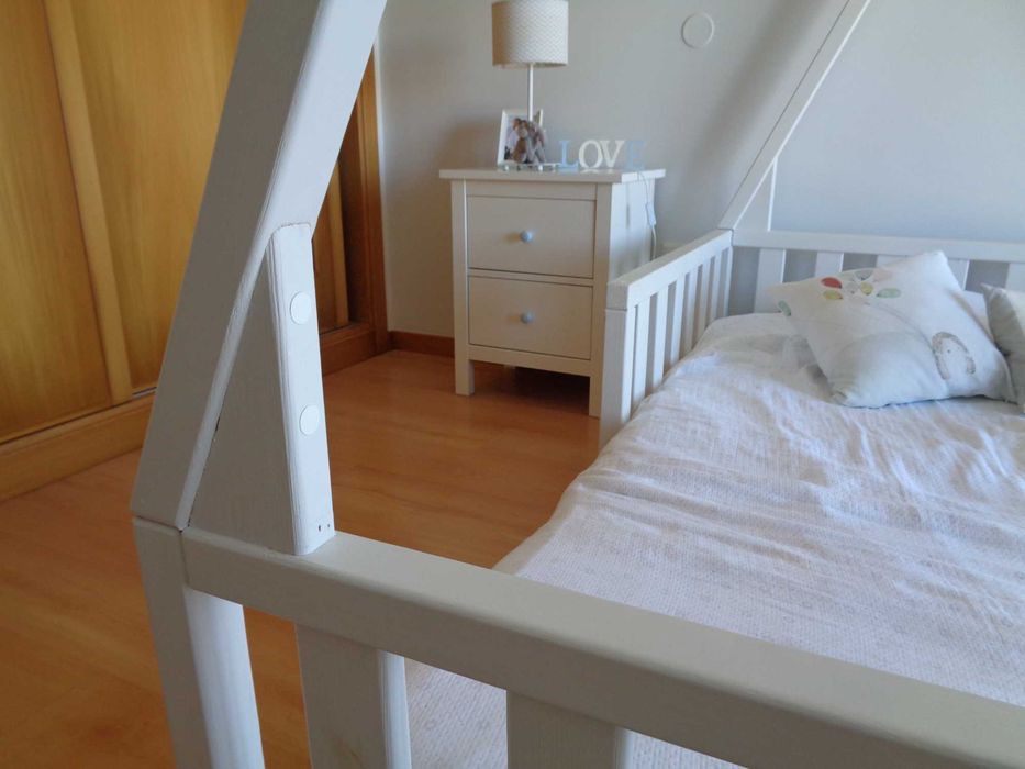 Cama Tenda Madeira Pinho Montessori