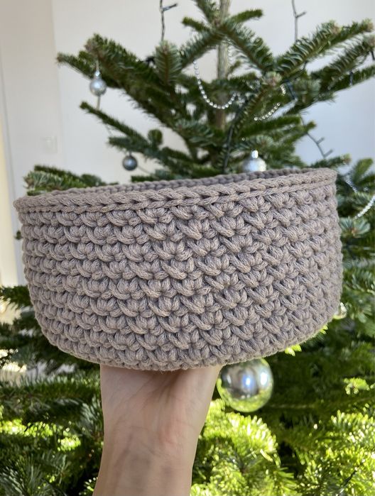 Koszyk ze sznurka bawelnianego kolor Cappucino Prezent