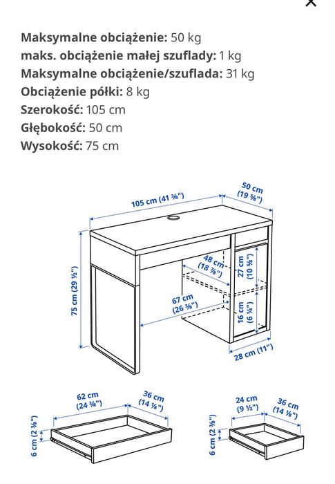 Biurko jak nowe . Ikea
