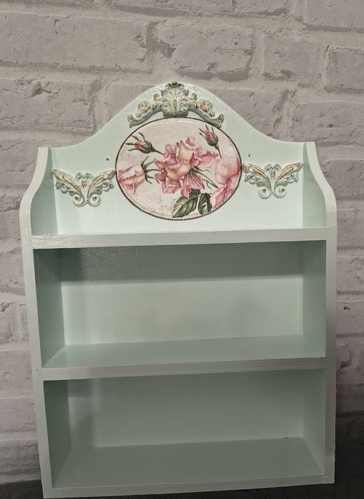 Półka decoupage dekoracja wnętrz