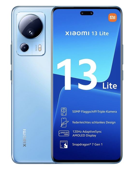 Xiaomi 13 lite 8/258gb, niebieski,nie redmi, zaplombowany, 2lat gwaran