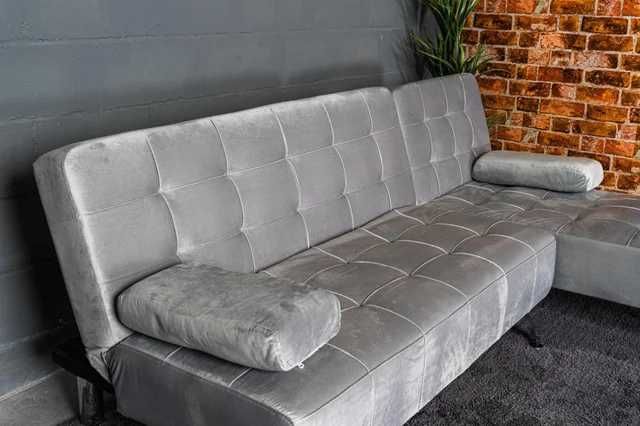 Sofá cama chaise longue cinza + entrega gratis