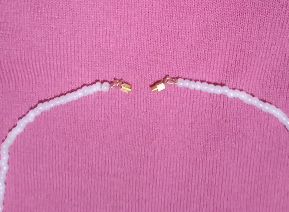 Колье чешское стекло бисер бусы ожерелье винтаж намисто