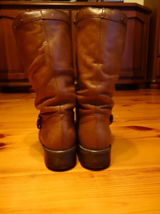 Kozaki damskie LASOCKI, SKÓRZANE, ocieplane, r. 39