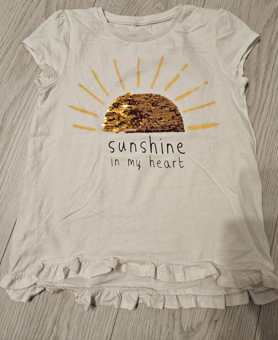 Paka koszulek r. 134 z krótkim rękawem  dla dziewczynki