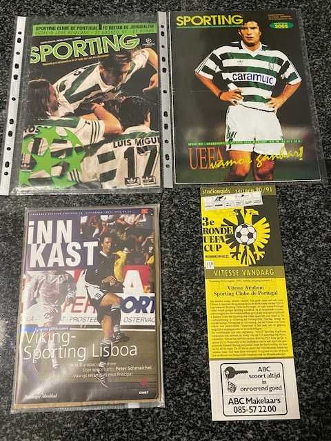 Coleção de Programas de Jogo Sporting CP (Anos 90) – Taça UEFA e Liga dos Campeões