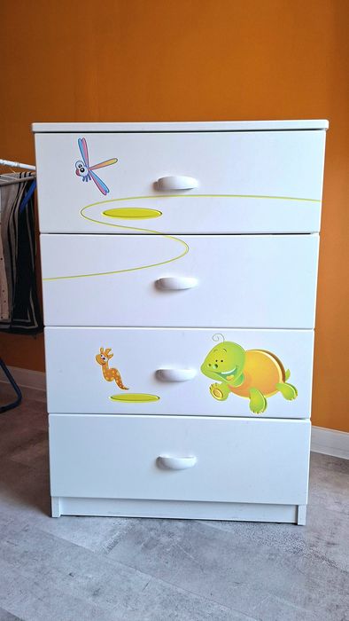 Komoda z szufladami 60 Happy Animals White Meblik