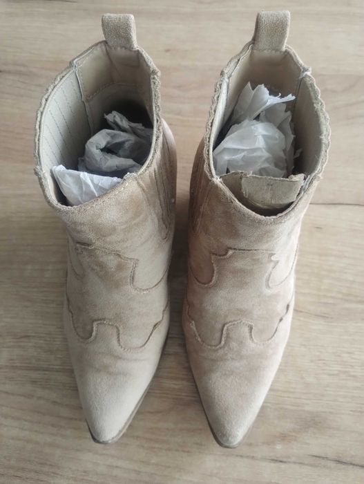 Kowbojki damskie za kostkę 36