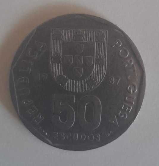Moedas 50 escudos portuguesa 1986