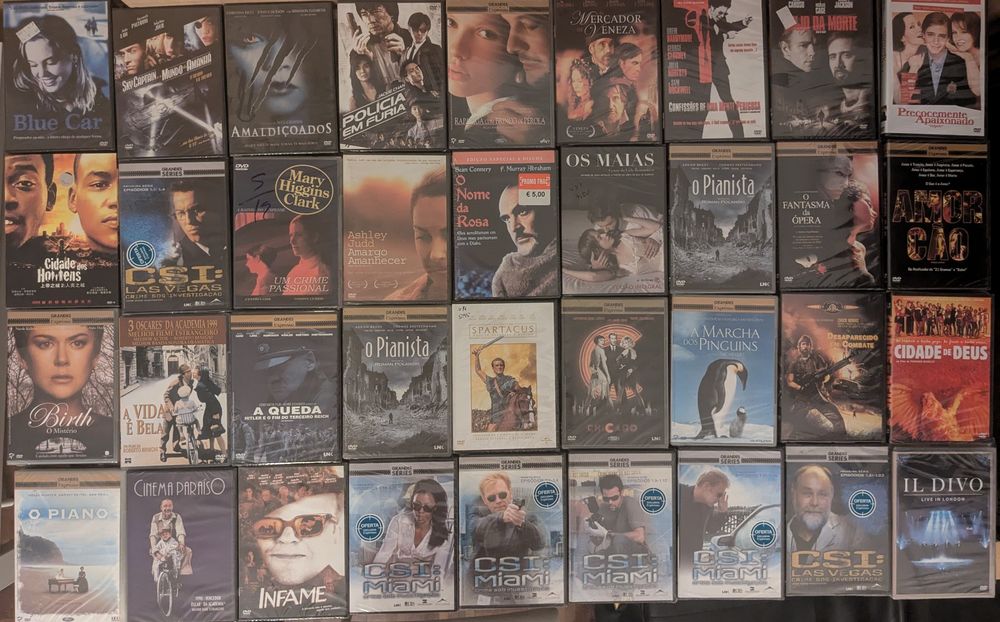 220 filmes em dvd, novos e selados
