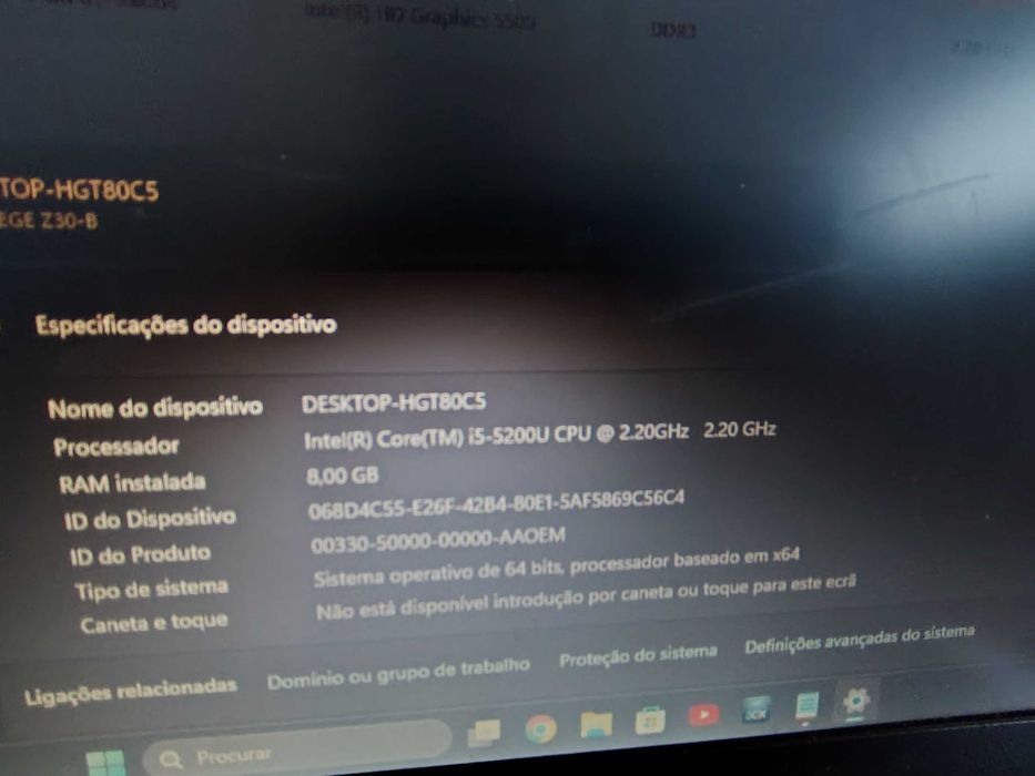 Vendo computador portátil Toshiba de 14 polegadas