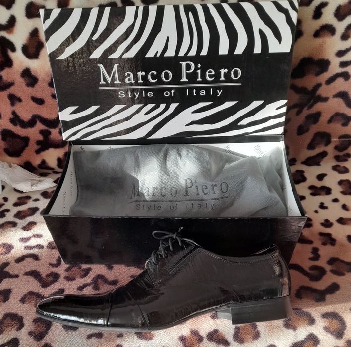 Чоловічі лакові туфлі,Marco Piero,44р,оригінал,торг можливий