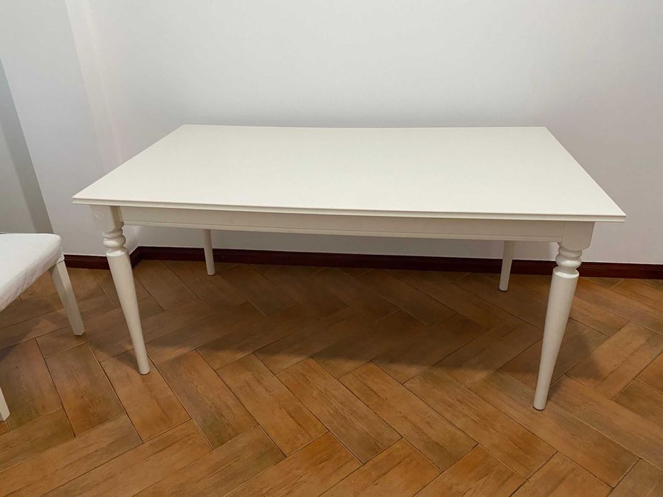 INGATORP Mesa extensível, branco, 155/215x87 cm