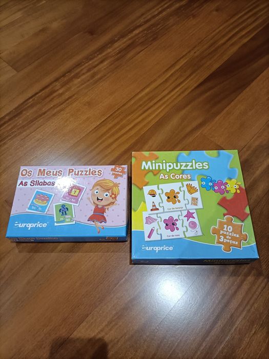 Crianças (livros desenvolvimento, puzzles)