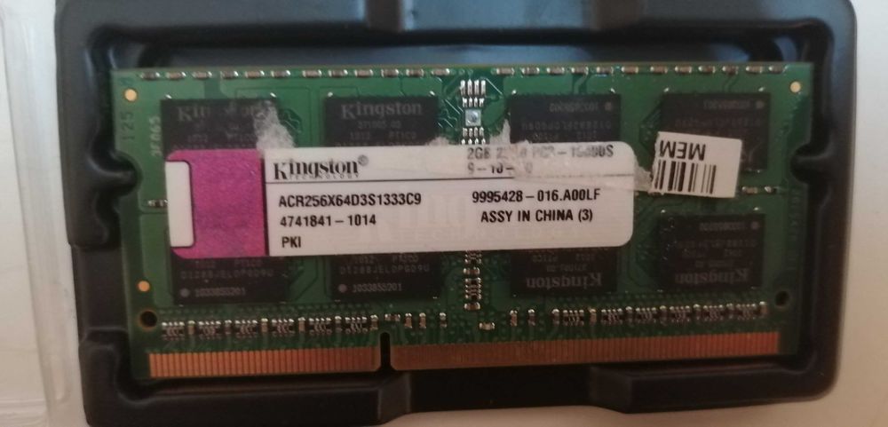 Conjunto de 3 módulos de RAM SODIMM PC3 10600 (Envio incluido)