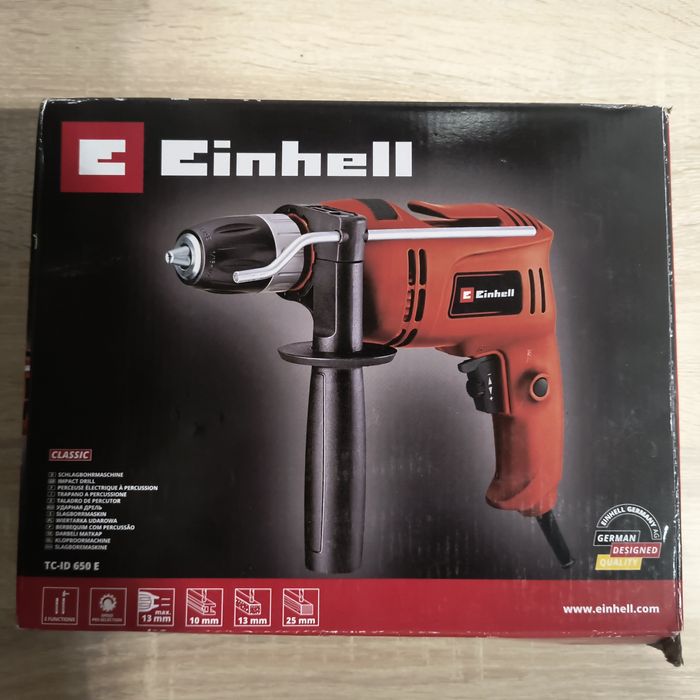 Wiertarka udarowa TC-ID 650 E Einhell nowe futerko