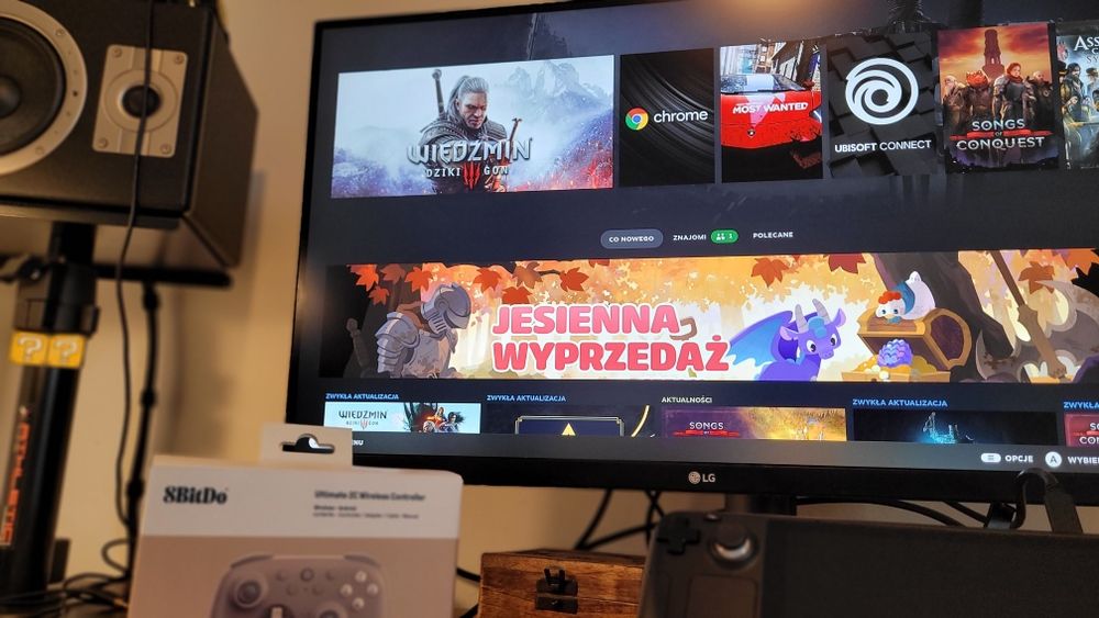 Steam Deck LCD 64 GB + Karta 512 GB + Stacja Dokująca iVanky + Pad 8BitDo