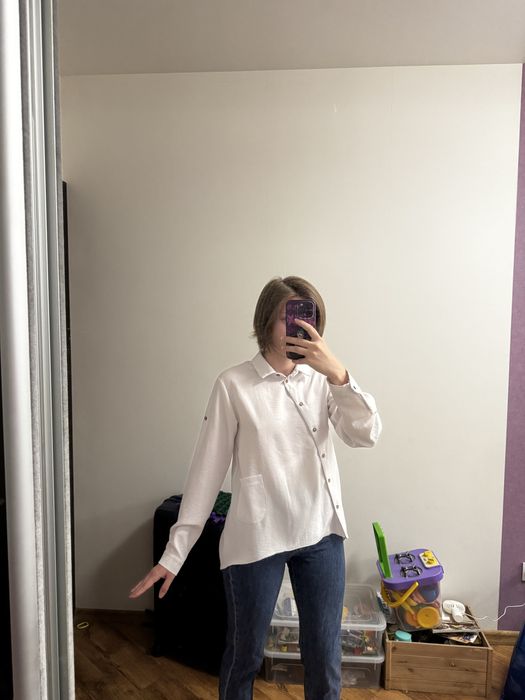 Сорочка/блуза біла б/у