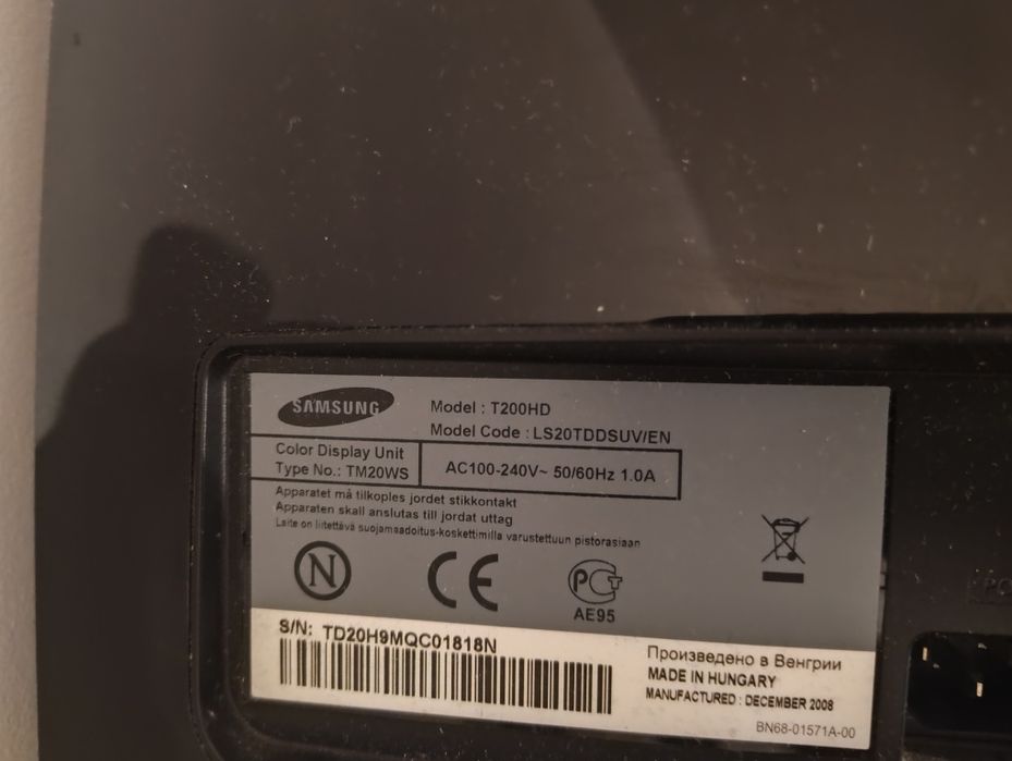 Monitor Samsung 20cali