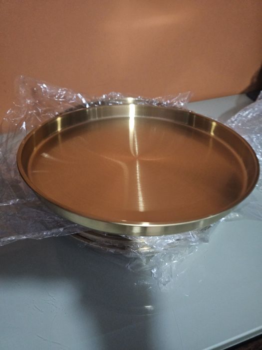 6x Tabuleiros/Bandejas Douradas