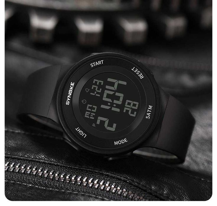 Zegarek męski cyfrowy stoper elektroniczny sportowy wodoszczelny WR50