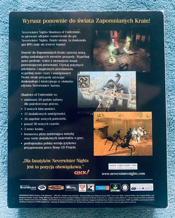 Neverwinter Nights Shadows of Undrentide, Big Box kolekcjonerski