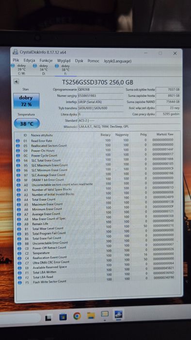 Dysk SSD Transcend 256gb sata3