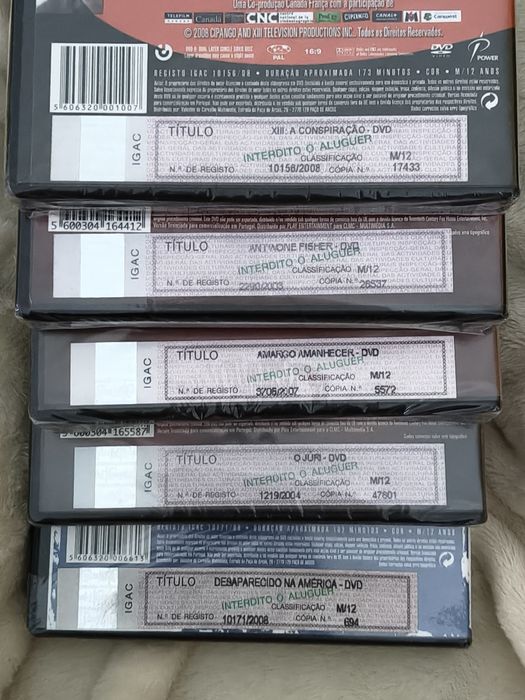 DVDs originais e ainda embalados