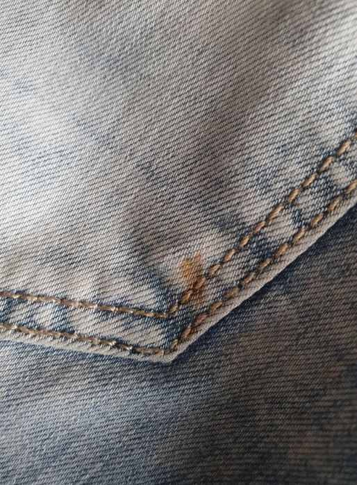 Niebieskie modne jeansy dżinsy denim skinny z dziurami rozdarciami L