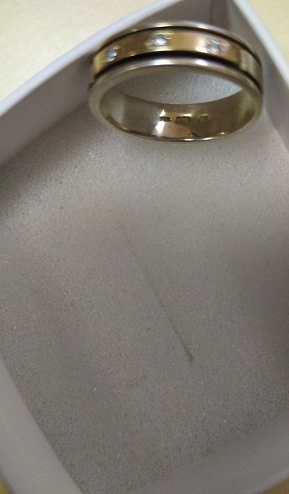 Каблучка срібна з золотою пластиною