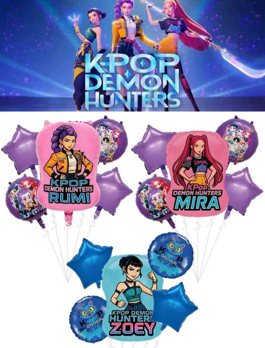 Conj 5 balões látex K-Pop