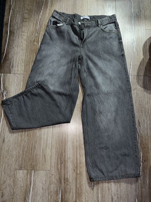 Джинси сірі широкі