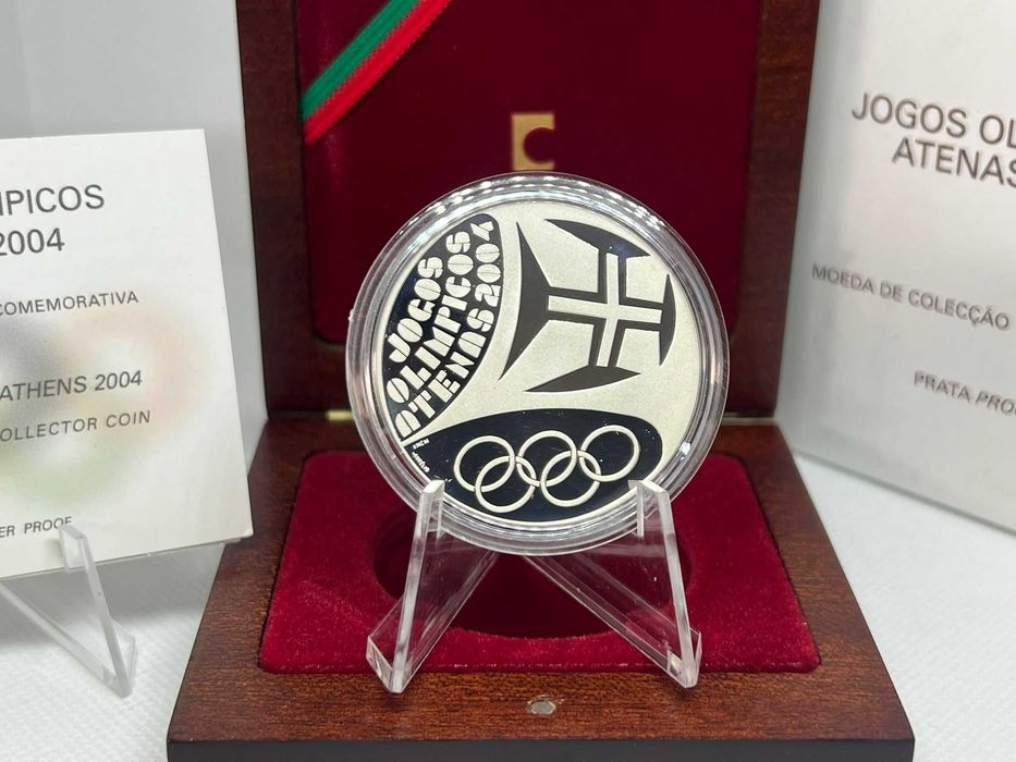 Portugal 2004 - Estojo 10 Euros Prata Proof 28º Jogos Olímpicos de Verão - Atenas 2004