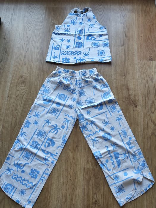 Spodnie bawełniane ZARA 3/4 152cm + gratis