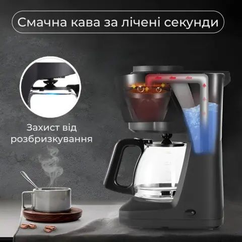 Кавоварка крапельна Sokany SK-124 – 950 Вт, 600 мл
Кавоварка Sokany SK