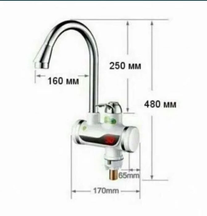 Кран водо-Нагреватель проточный с душем Делимано электрическийDelimano