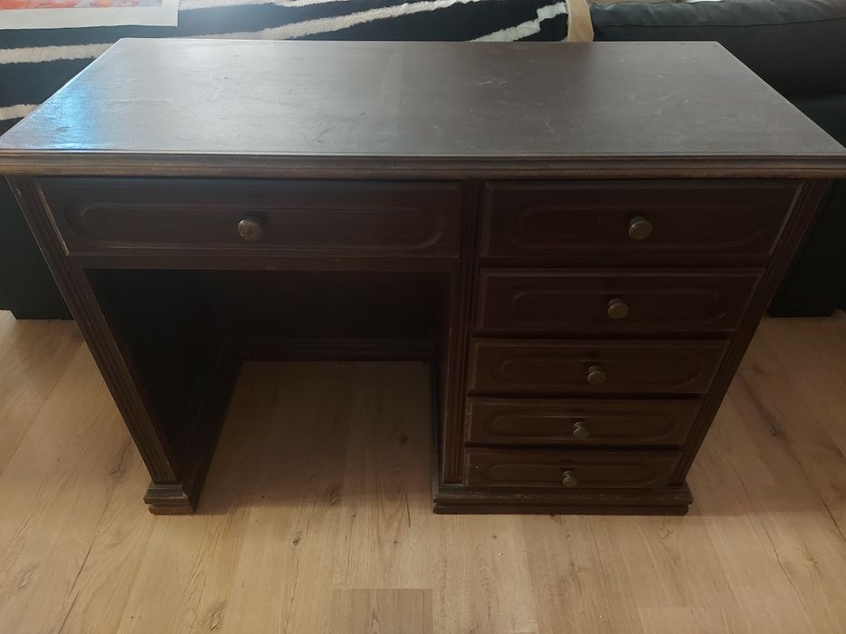 Secretária Madeira Escura