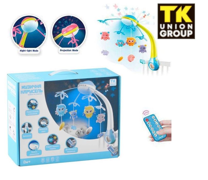 Музичний мобіль на ліжечко TK Group (4 підвіски, пульт управління)