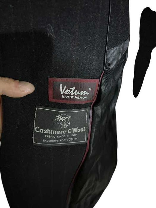 Piękny wysokiej klasy płaszcz Votum męski wełna + kaszmir casual  XXL