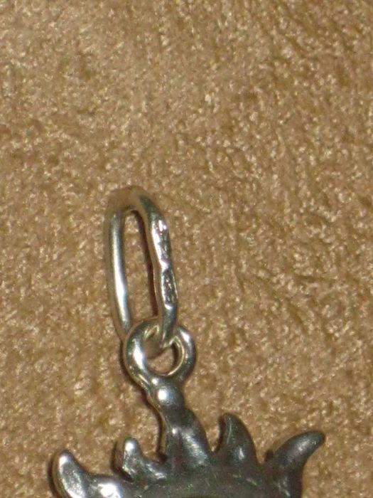 Medalha ( C/Âmbar ) Prata Maciça de Lei 925`/.. C/Contraste