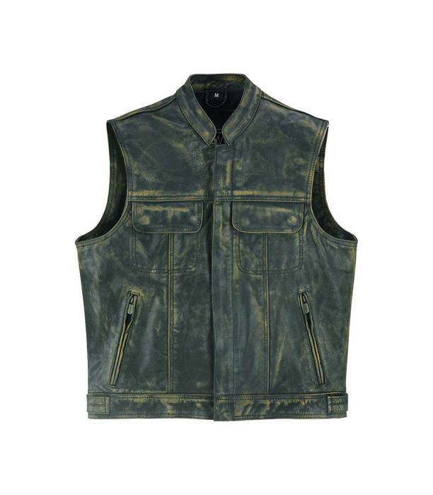 Colete de couro (Sons of Anarchy) Unisexo Moto Motard pele
