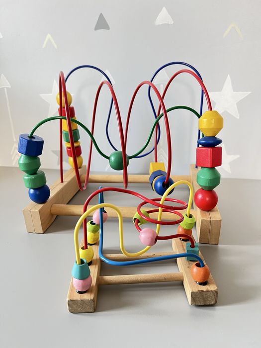 Drewniana przeplatanka mała o duża 2 sztuki