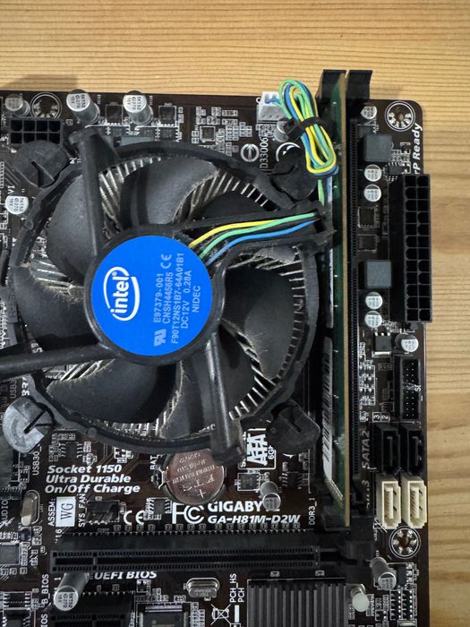 Комплект Gigabyte GA-H81M-D2W, intel i3 4160 4gb ddr3