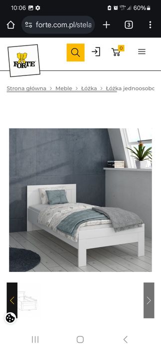 Łóżko białe -rama