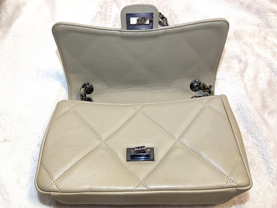 Сумка Borse in Pelle Италия из натуральной кожи бежевая