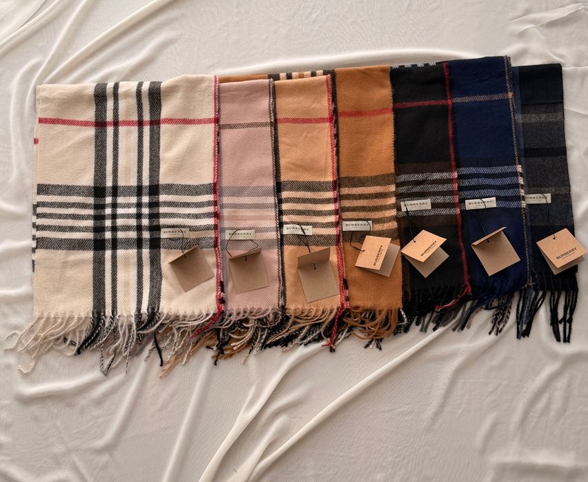 Шарф в клітинку Burberry 35/178см Кашемір