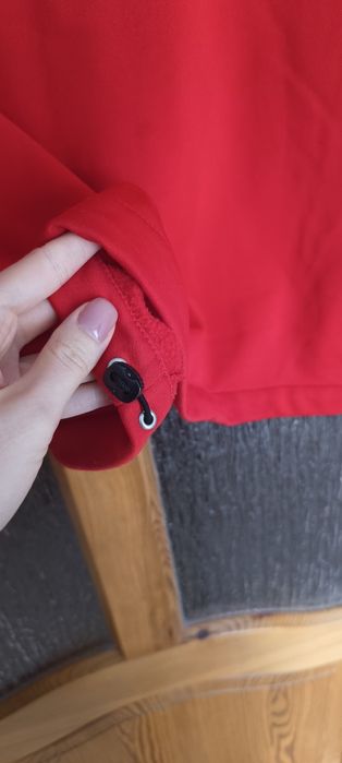 Bluza sportowa czerwona męska do biegania, na mecz